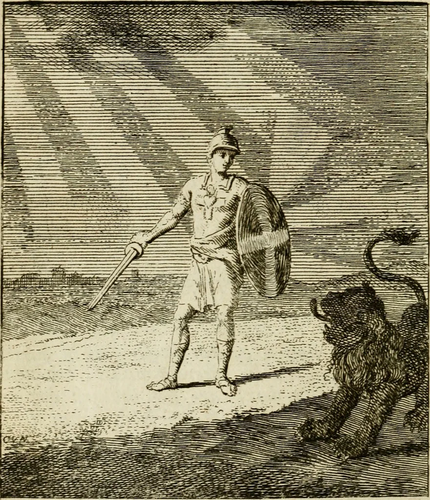 An illustration from Het overvloeijend herte, of nagelatene verzen, 1767, leaf 191