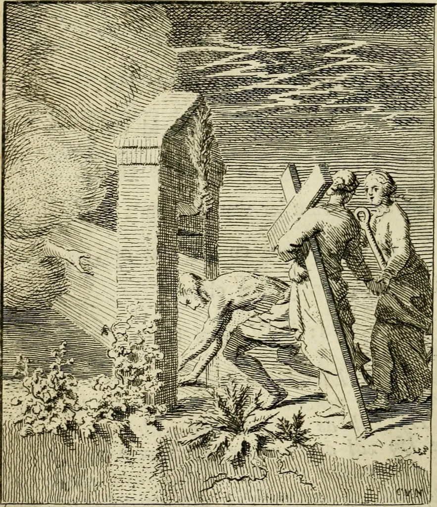 An illustration from Het overvloeijend herte, of nagelatene verzen, 1767, leaf 199
