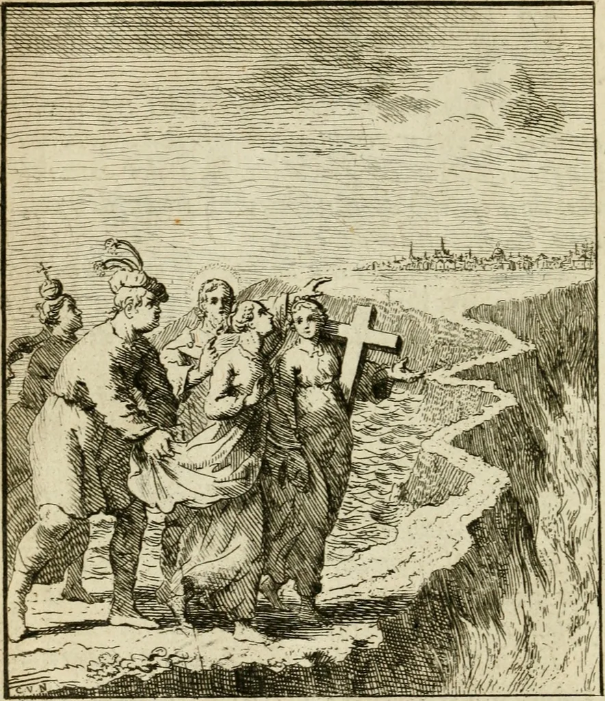 An illustration from Het overvloeijend herte, of nagelatene verzen, 1767, leaf 215