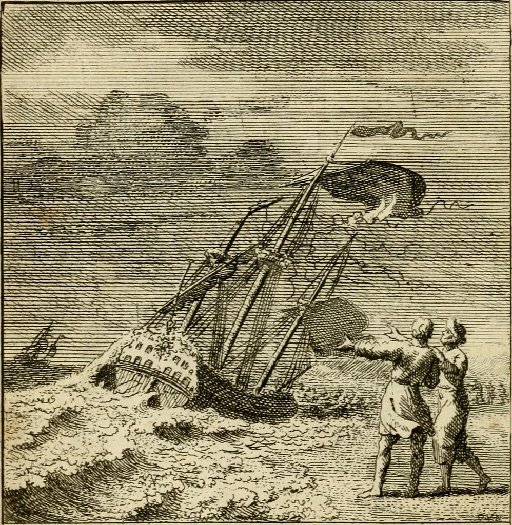 An illustration from Het overvloeijend herte, of nagelatene verzen, 1767, leaf 23