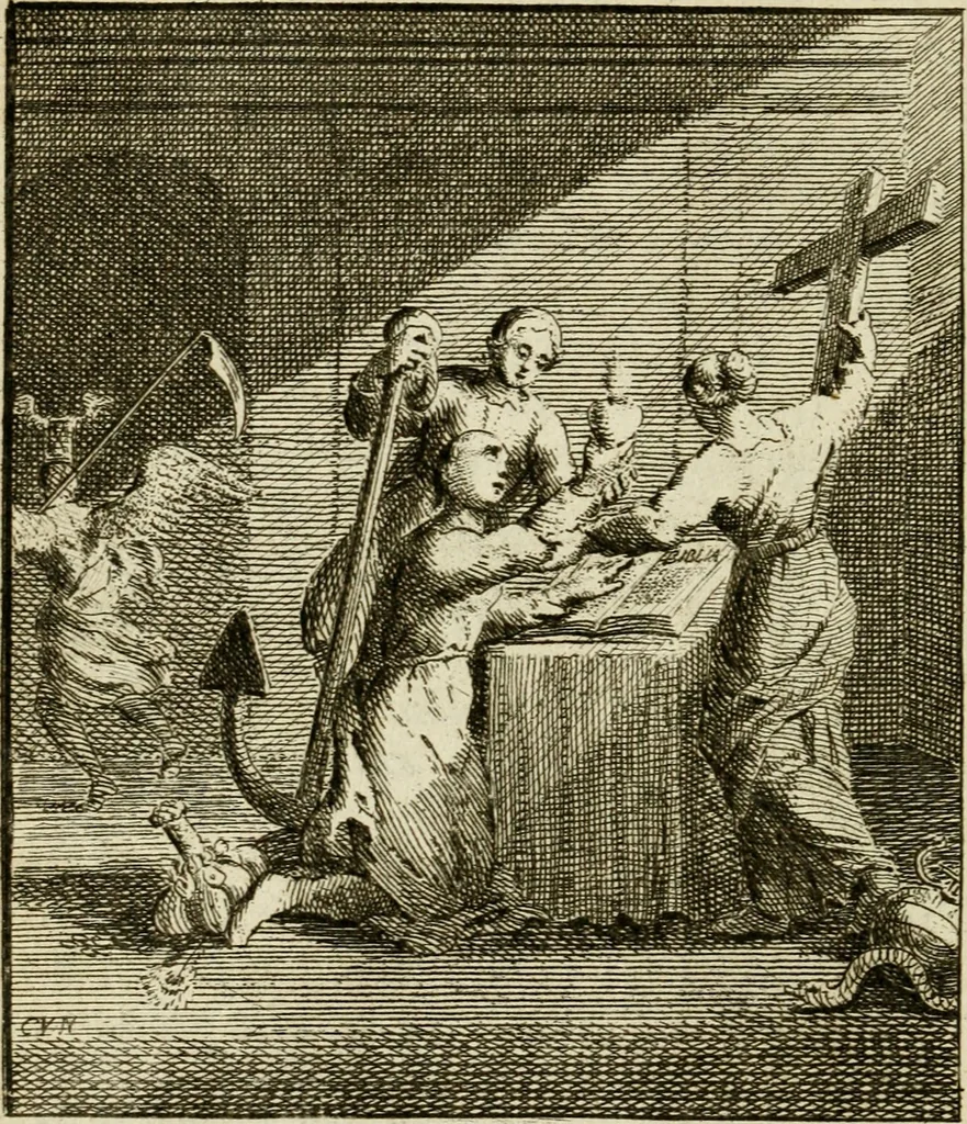 An illustration from Het overvloeijend herte, of nagelatene verzen, 1767, leaf 235