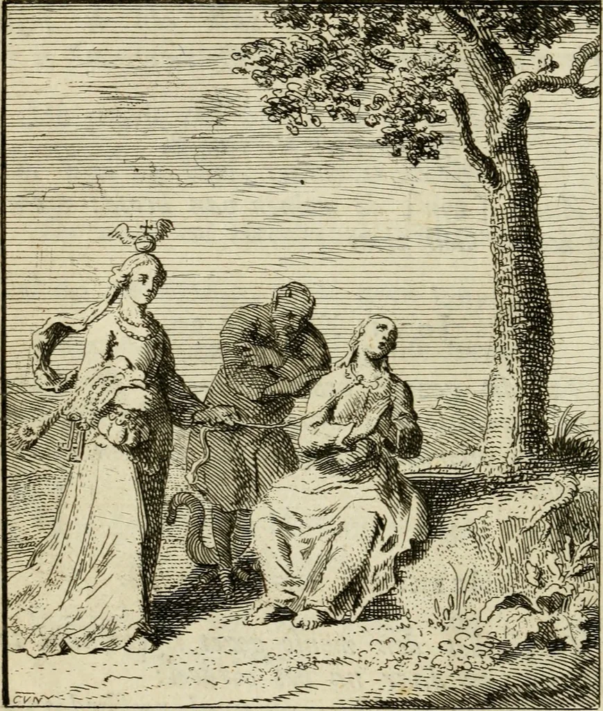 An illustration from Het overvloeijend herte, of nagelatene verzen, 1767, leaf 251