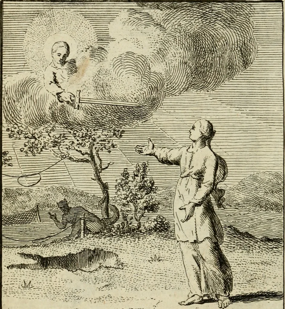 An illustration from Het overvloeijend herte, of nagelatene verzen, 1767, leaf 253