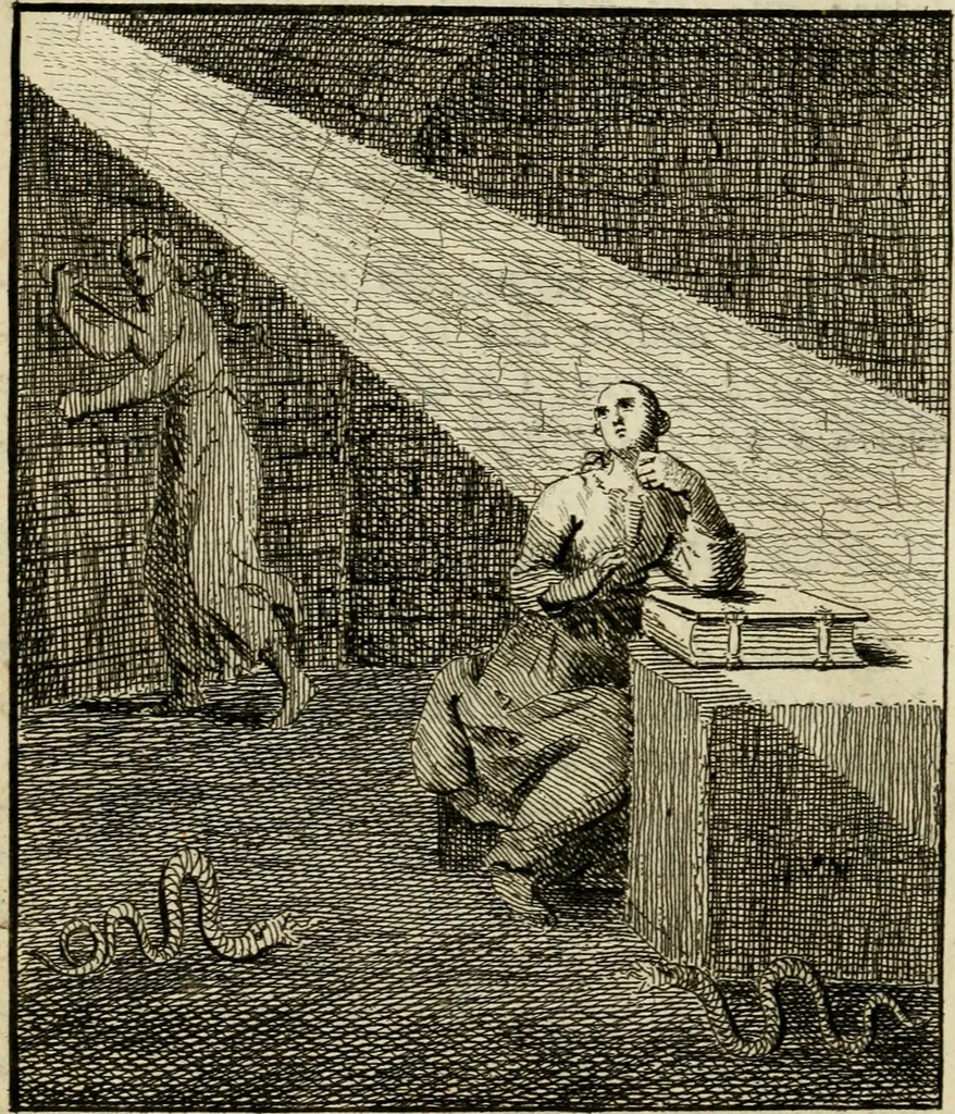 An illustration from Het overvloeijend herte, of nagelatene verzen, 1767, leaf 259