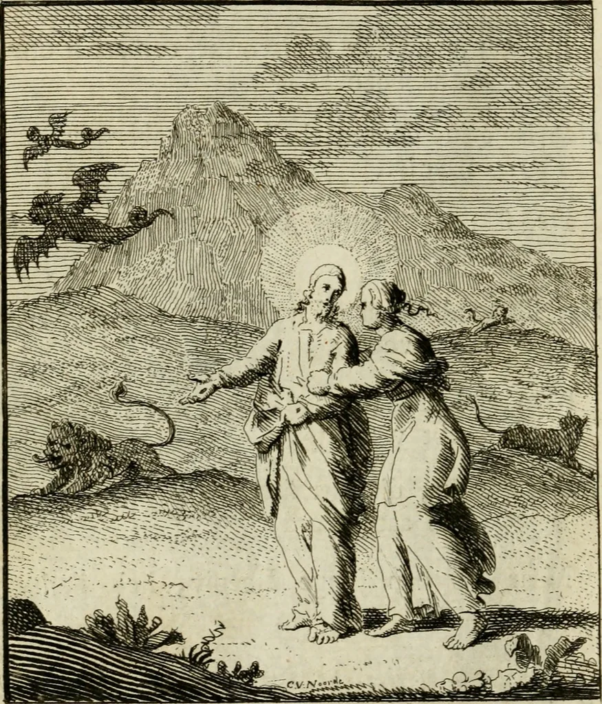 An illustration from Het overvloeijend herte, of nagelatene verzen, 1767, leaf 261