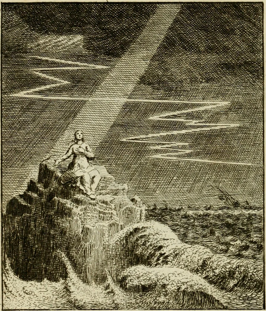 An illustration from Het overvloeijend herte, of nagelatene verzen, 1767, leaf 265