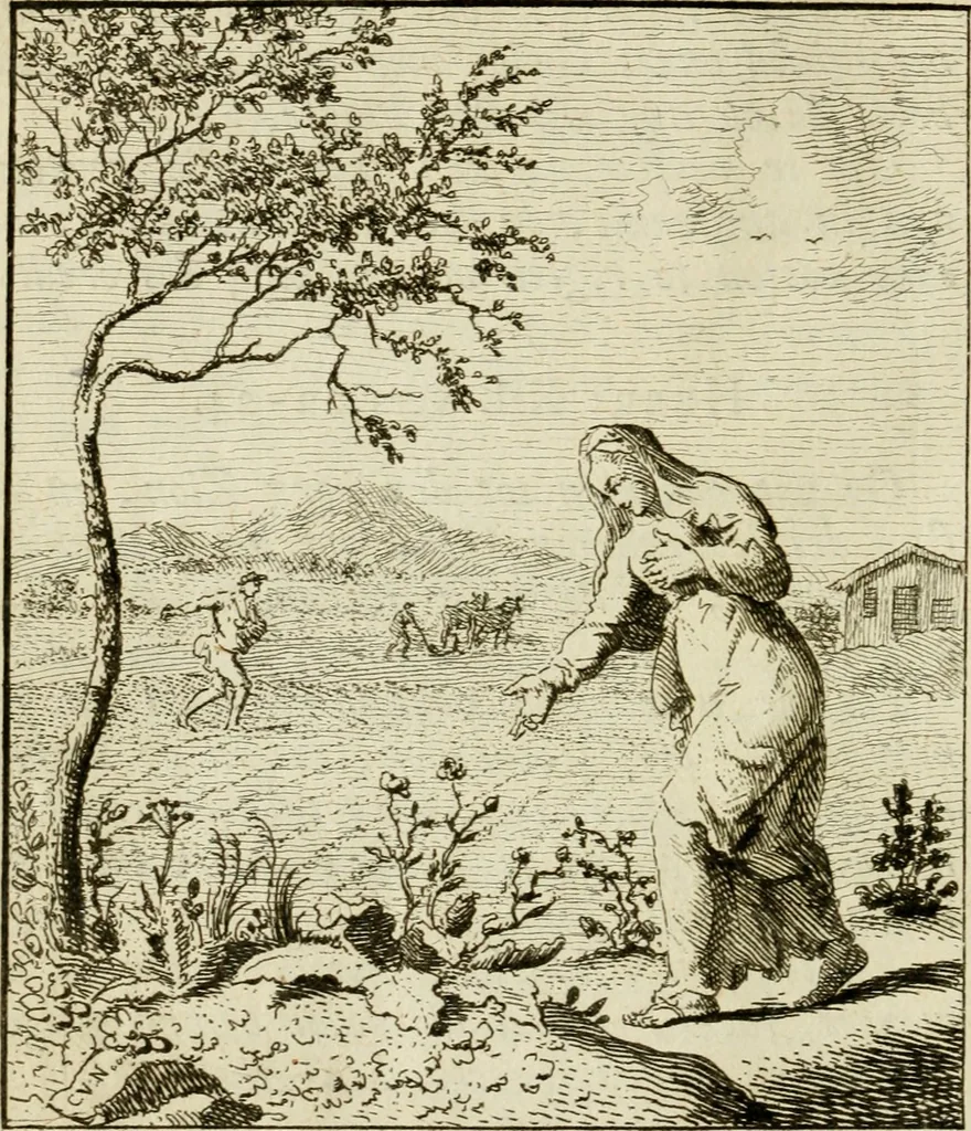 An illustration from Het overvloeijend herte, of nagelatene verzen, 1767, leaf 271