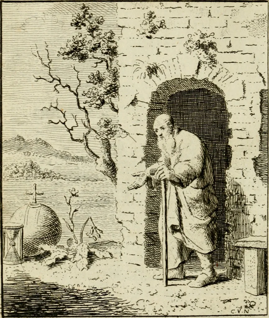 An illustration from Het overvloeijend herte, of nagelatene verzen, 1767, leaf 273