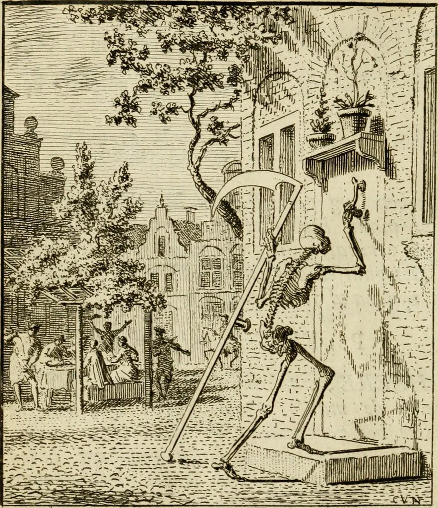 An illustration from Het overvloeijend herte, of nagelatene verzen, 1767, leaf 277
