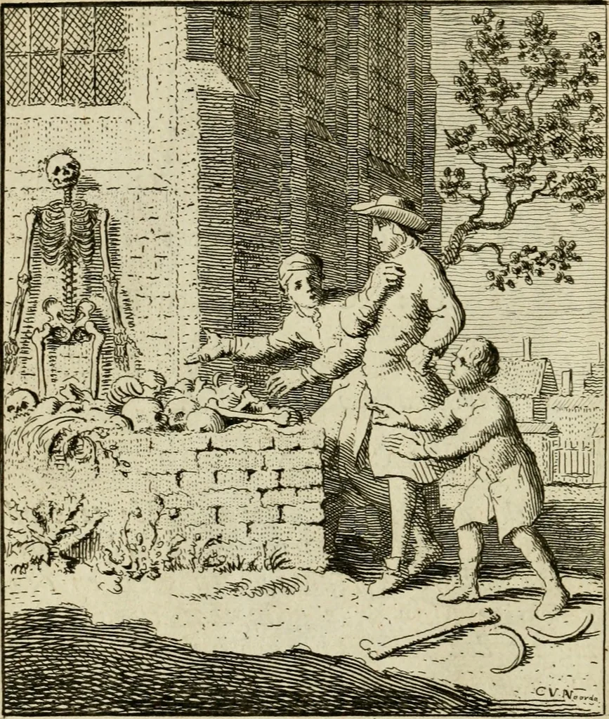 An illustration from Het overvloeijend herte, of nagelatene verzen, 1767, leaf 281