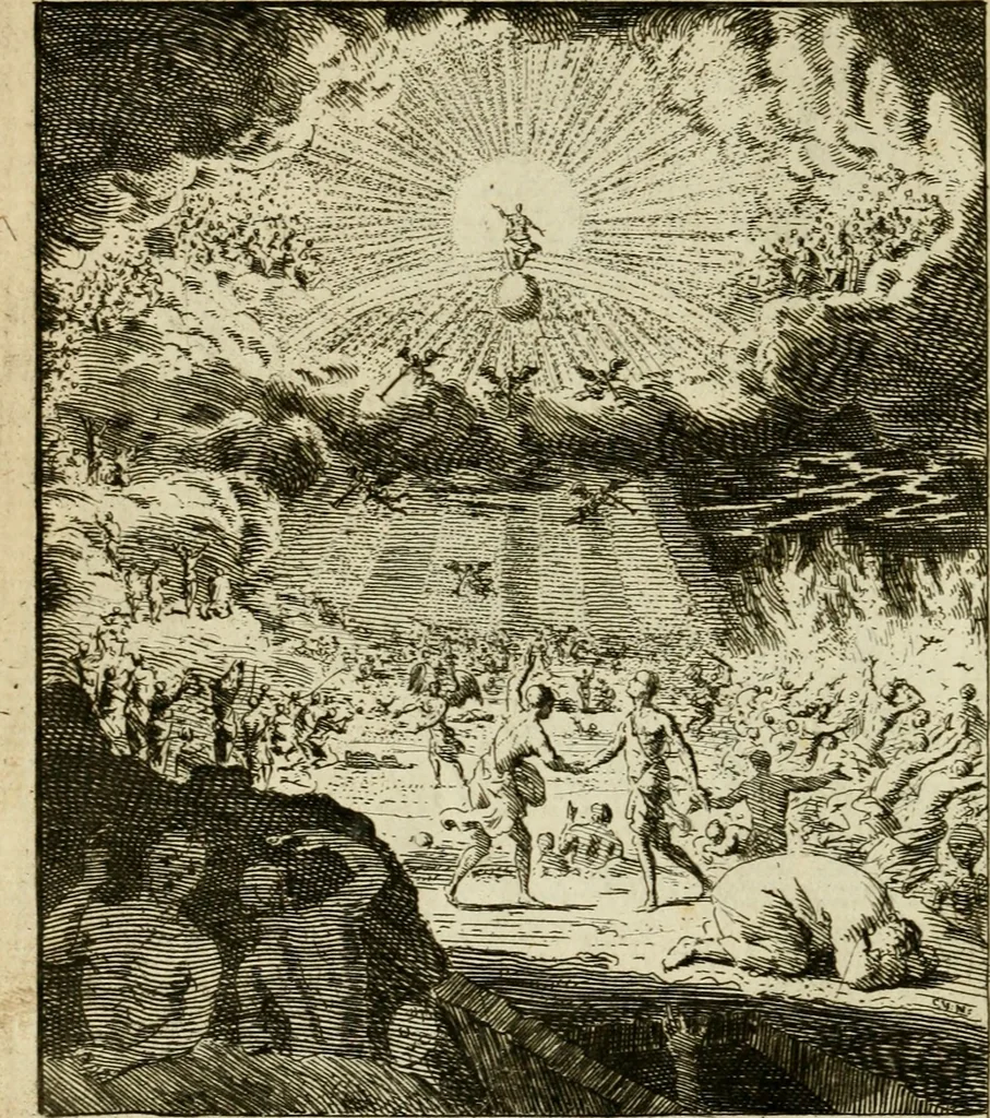 An illustration from Het overvloeijend herte, of nagelatene verzen, 1767, leaf 283