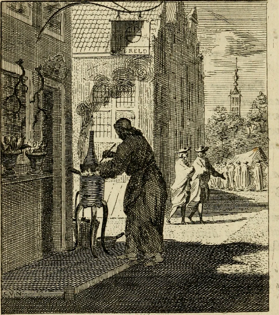 An illustration from Het overvloeijend herte, of nagelatene verzen, 1767, leaf 43