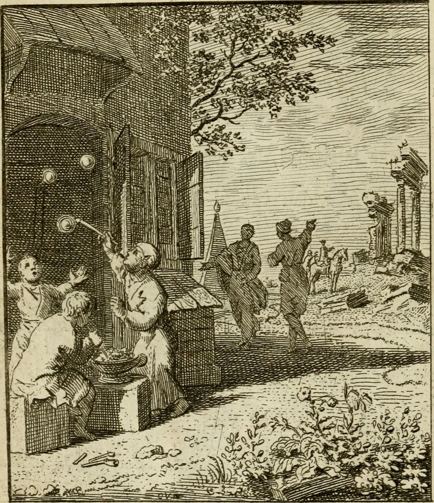 An illustration from Het overvloeijend herte, of nagelatene verzen, 1767, leaf 61