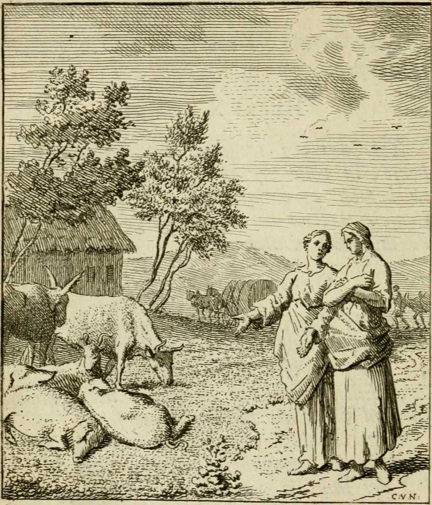 An illustration from Het overvloeijend herte, of nagelatene verzen, 1767, leaf 81