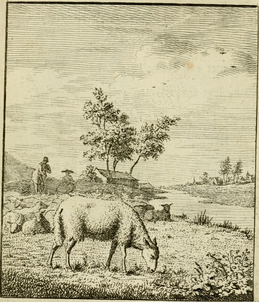 An illustration from Het overvloeijend herte, of nagelatene verzen, 1767, leaf 83