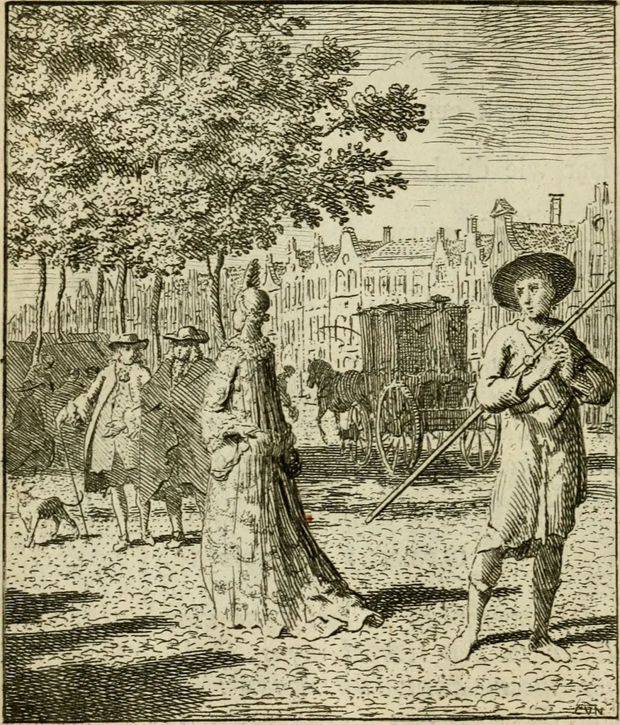 An illustration from Het overvloeijend herte, of nagelatene verzen, 1767, leaf 99