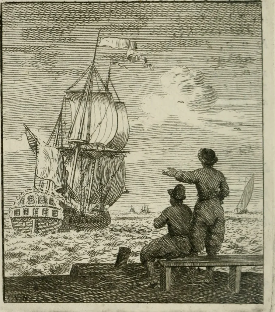 An illustration from Het Overvloeijend Herte : of Nagelatene Verzen, 1767, leaf 105