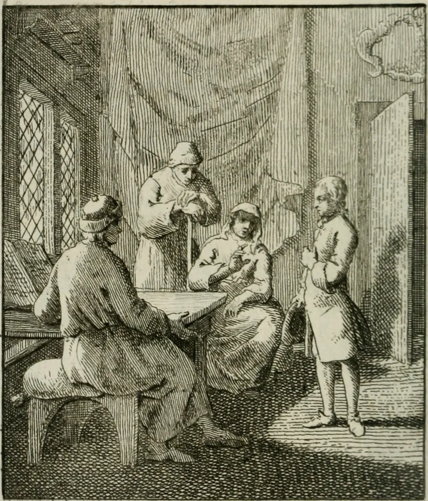 An illustration from Het Overvloeijend Herte : of Nagelatene Verzen, 1767, leaf 111