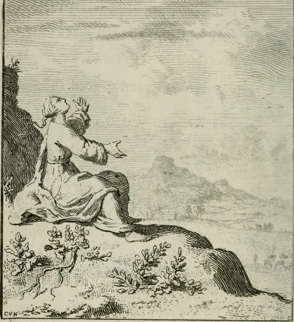 An illustration from Het Overvloeijend Herte : of Nagelatene Verzen, 1767, leaf 121