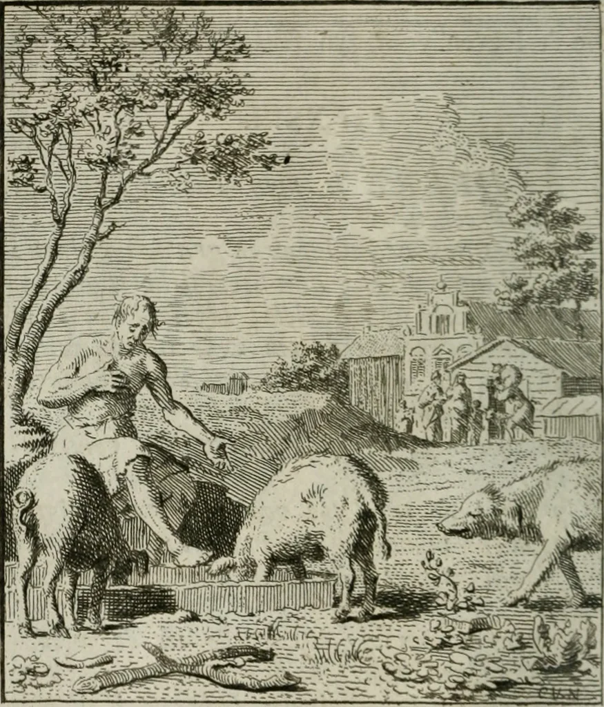 An illustration from Het Overvloeijend Herte : of Nagelatene Verzen, 1767, leaf 163