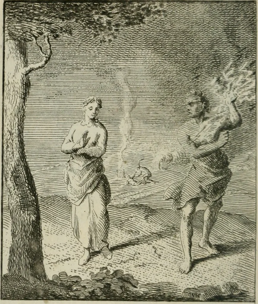 An illustration from Het Overvloeijend Herte : of Nagelatene Verzen, 1767, leaf 221