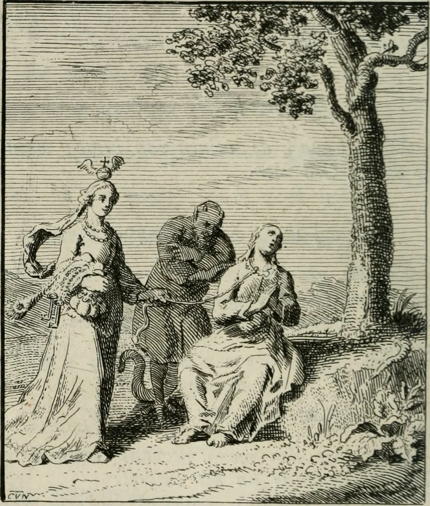 An illustration from Het Overvloeijend Herte : of Nagelatene Verzen, 1767, leaf 251
