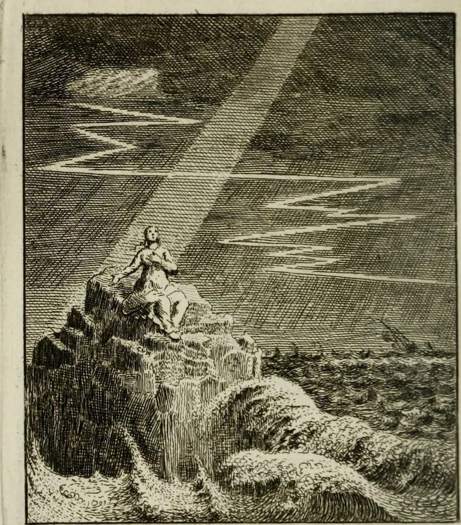 An illustration from Het Overvloeijend Herte : of Nagelatene Verzen, 1767, leaf 265