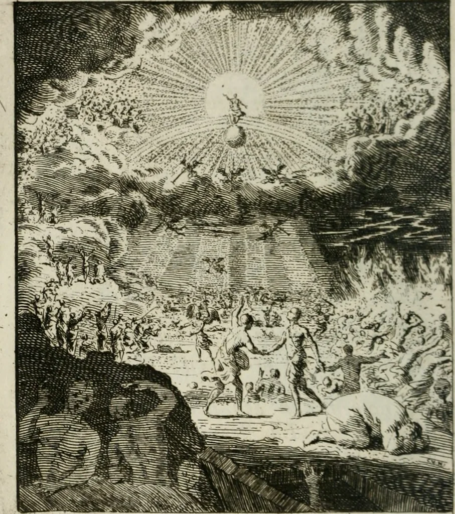 An illustration from Het Overvloeijend Herte : of Nagelatene Verzen, 1767, leaf 283