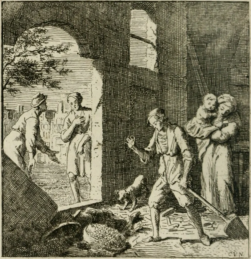 An illustration from Het Overvloeijend Herte : of Nagelatene Verzen, 1767, leaf 35