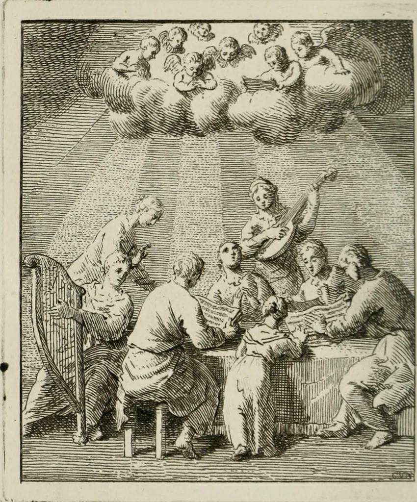 An illustration from Het Overvloeijend Herte : of Nagelatene Verzen, 1767, leaf 49