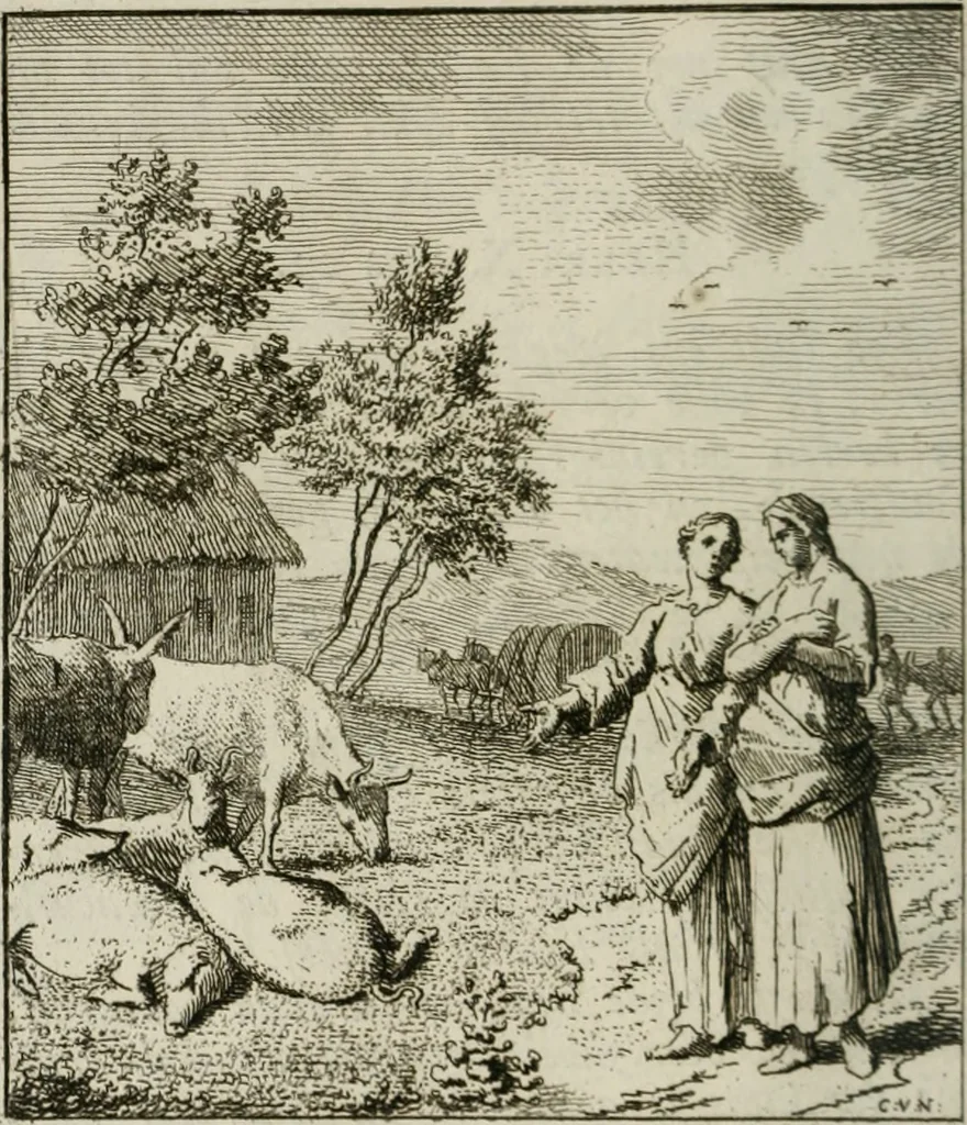 An illustration from Het Overvloeijend Herte : of Nagelatene Verzen, 1767, leaf 81