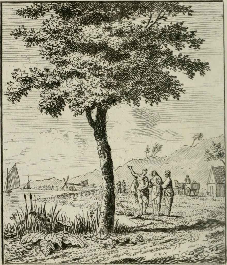An illustration from Het Overvloeijend Herte : of Nagelatene Verzen, 1767, leaf 89