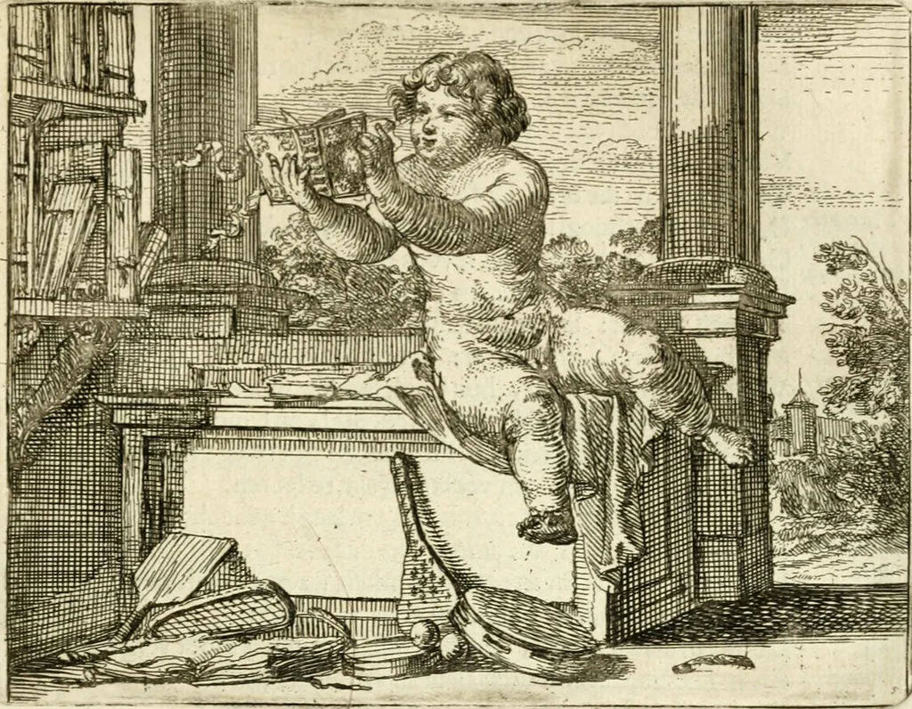 An illustration from Het voorhof der ziele : behangen met leerzaeme prenten en zinnebeelden, 1668, leaf 102