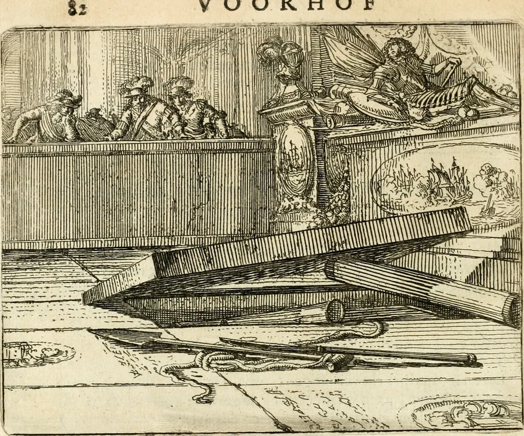 An illustration from Het voorhof der ziele : behangen met leerzaeme prenten en zinnebeelden, 1668, leaf 105