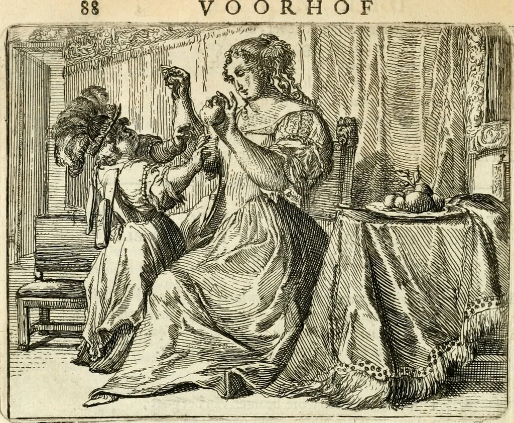 An illustration from Het voorhof der ziele : behangen met leerzaeme prenten en zinnebeelden, 1668, leaf 111