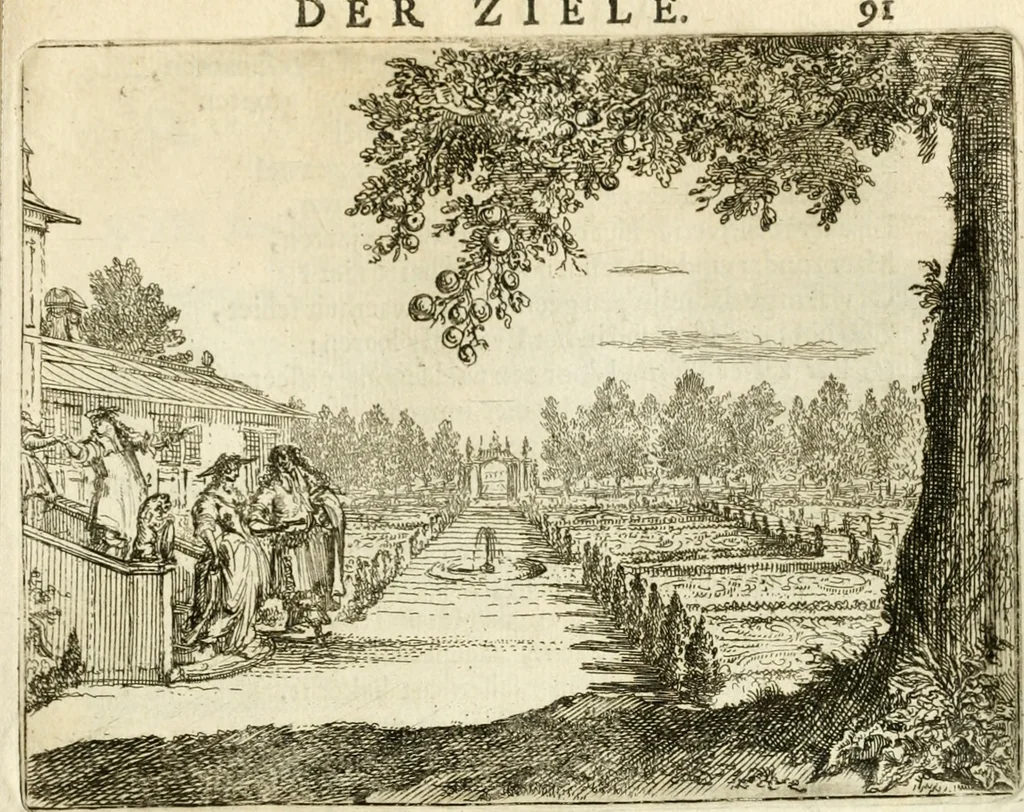 An illustration from Het voorhof der ziele : behangen met leerzaeme prenten en zinnebeelden, 1668, leaf 114