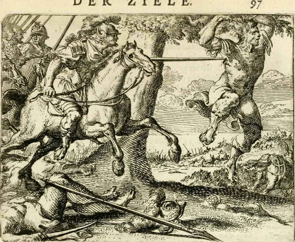 An illustration from Het voorhof der ziele : behangen met leerzaeme prenten en zinnebeelden, 1668, leaf 120