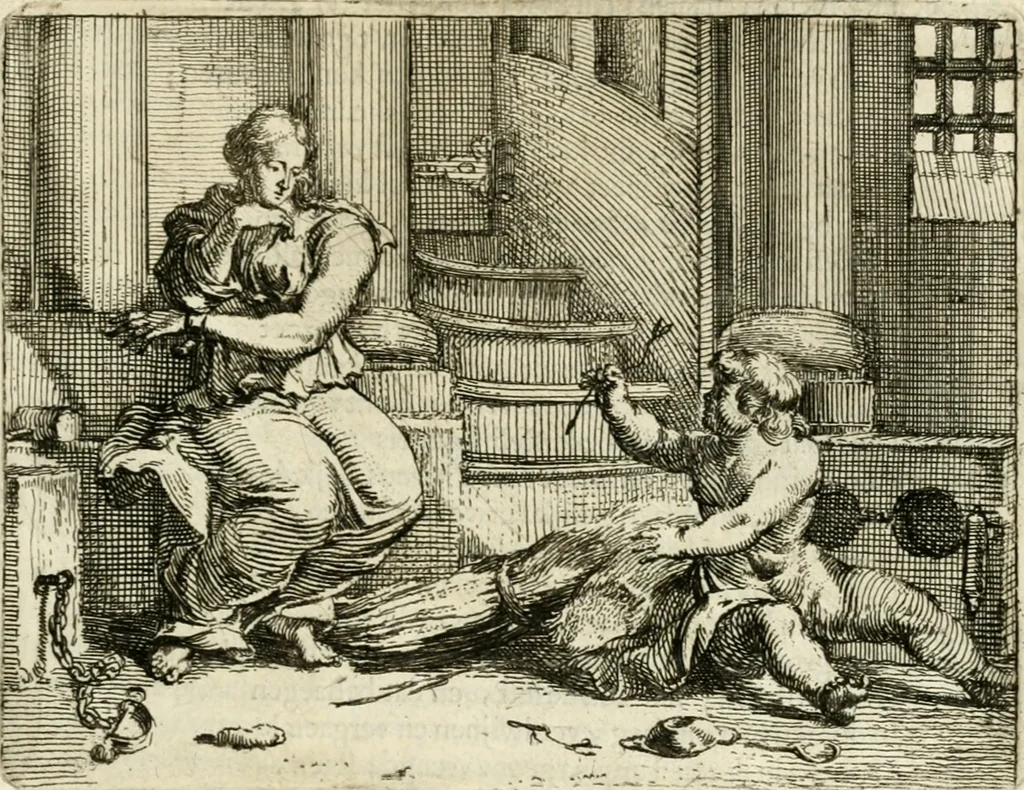 An illustration from Het voorhof der ziele : behangen met leerzaeme prenten en zinnebeelden, 1668, leaf 134