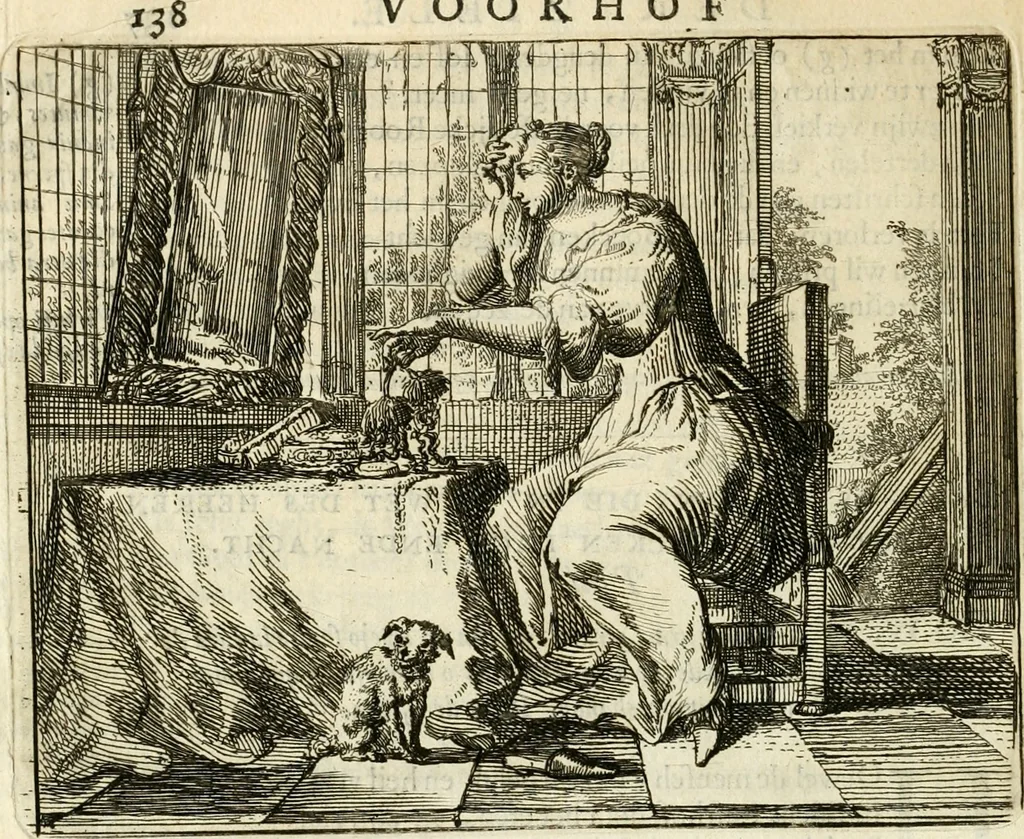 An illustration from Het voorhof der ziele : behangen met leerzaeme prenten en zinnebeelden, 1668, leaf 161