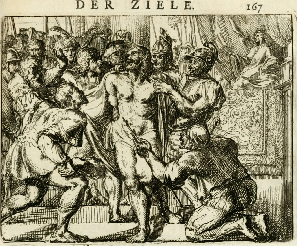 An illustration from Het voorhof der ziele : behangen met leerzaeme prenten en zinnebeelden, 1668, leaf 190