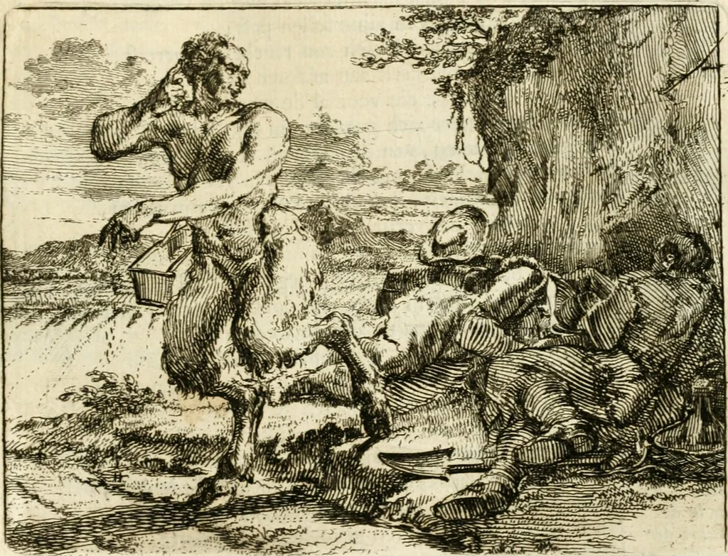 An illustration from Het voorhof der ziele : behangen met leerzaeme prenten en zinnebeelden, 1668, leaf 48