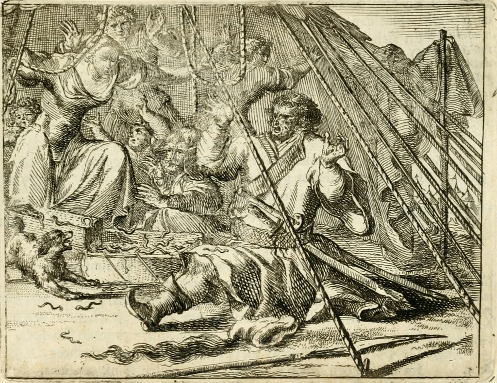 An illustration from Het voorhof der ziele : behangen met leerzaeme prenten en zinnebeelden, 1668, leaf 58