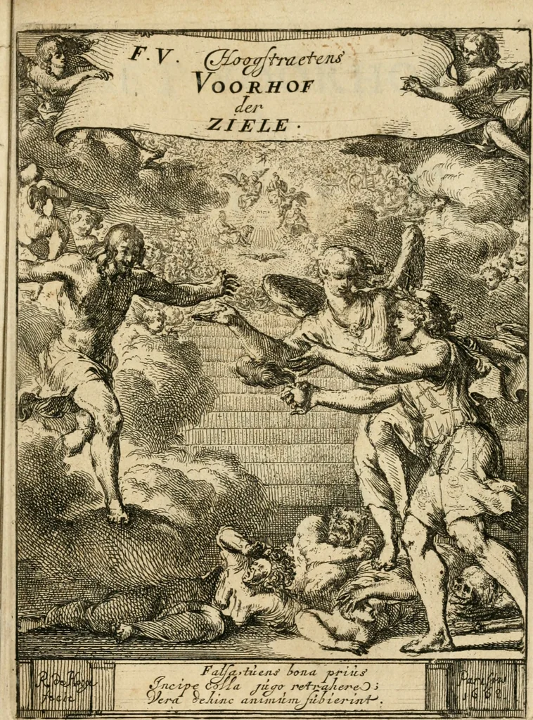 An illustration from Het voorhof der ziele : behangen met leerzaeme prenten en zinnebeelden, 1668, leaf 8