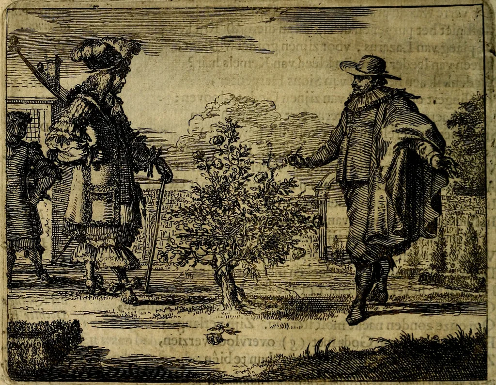 An illustration from Het voorhof der ziele, behangen met leerzaeme prenten en zinnebeelden, 1668, leaf 103
