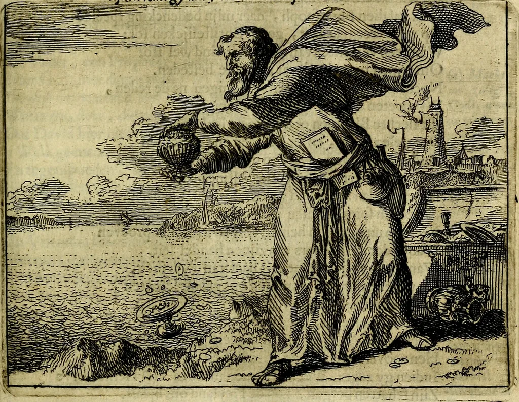 An illustration from Het voorhof der ziele, behangen met leerzaeme prenten en zinnebeelden, 1668, leaf 112
