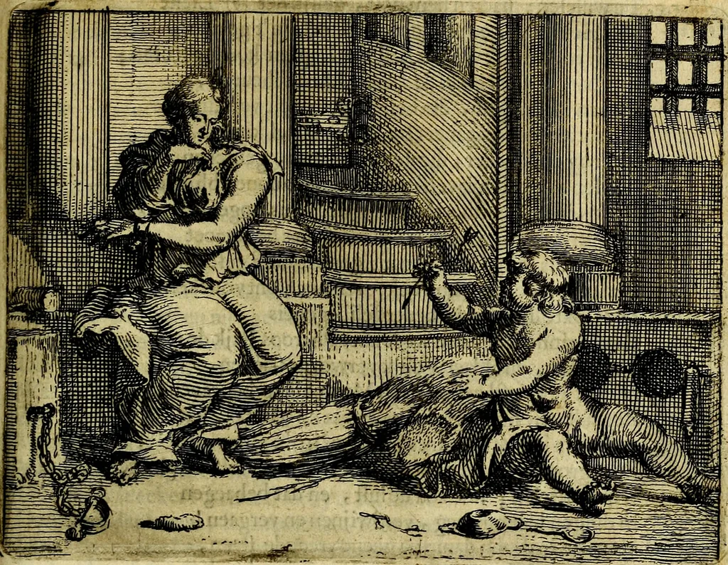 An illustration from Het voorhof der ziele, behangen met leerzaeme prenten en zinnebeelden, 1668, leaf 130