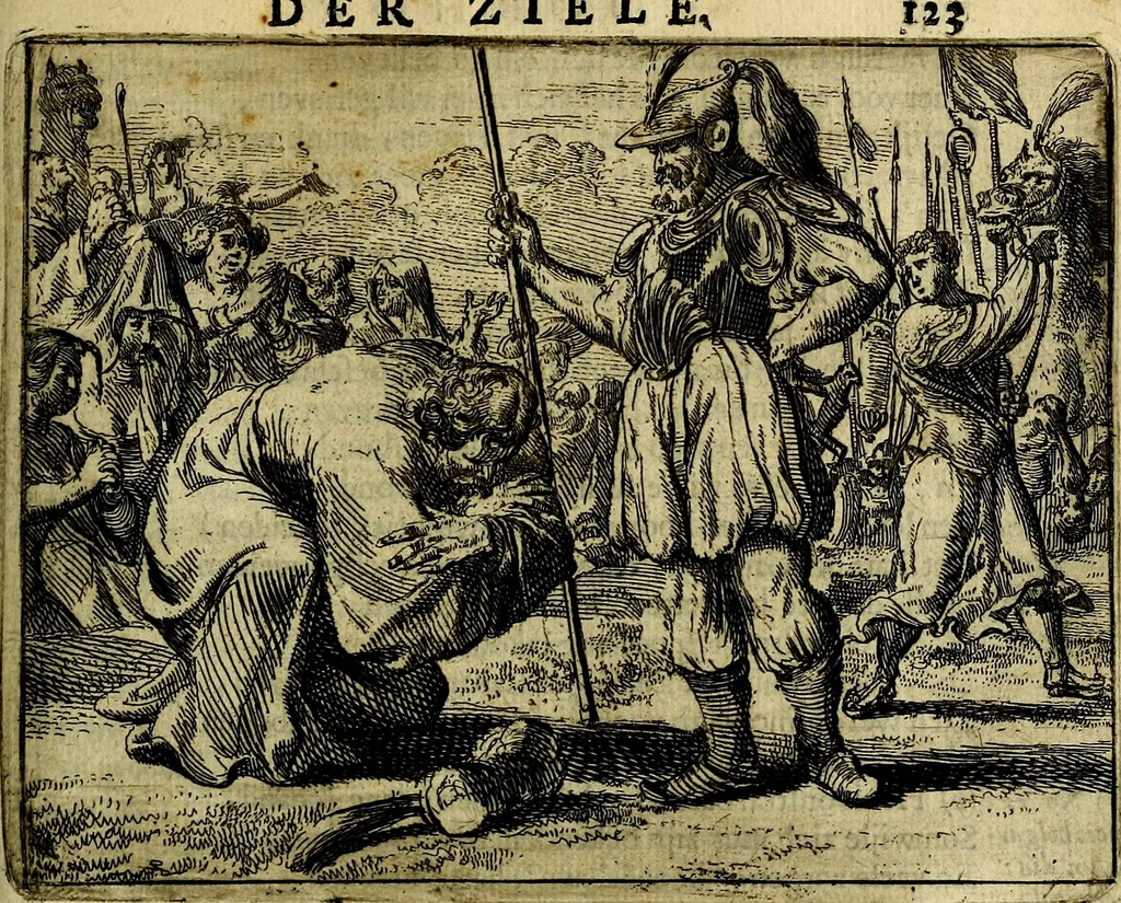 An illustration from Het voorhof der ziele, behangen met leerzaeme prenten en zinnebeelden, 1668, leaf 142