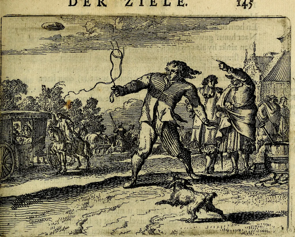 An illustration from Het voorhof der ziele, behangen met leerzaeme prenten en zinnebeelden, 1668, leaf 164