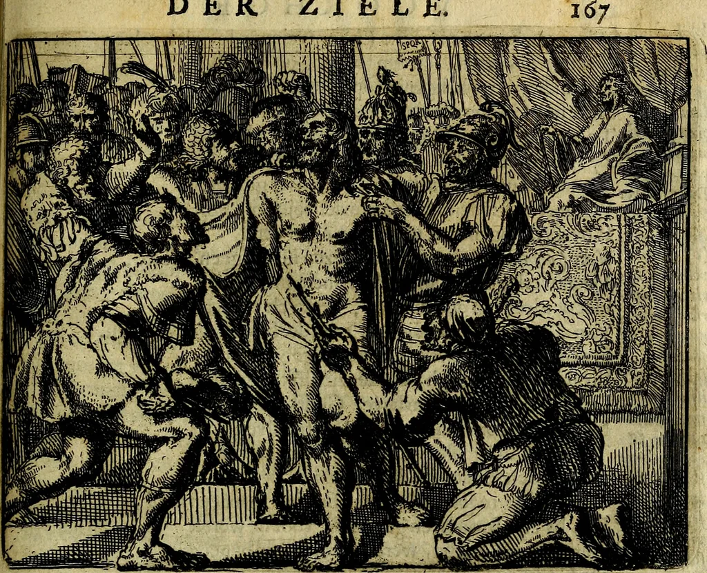 An illustration from Het voorhof der ziele, behangen met leerzaeme prenten en zinnebeelden, 1668, leaf 186