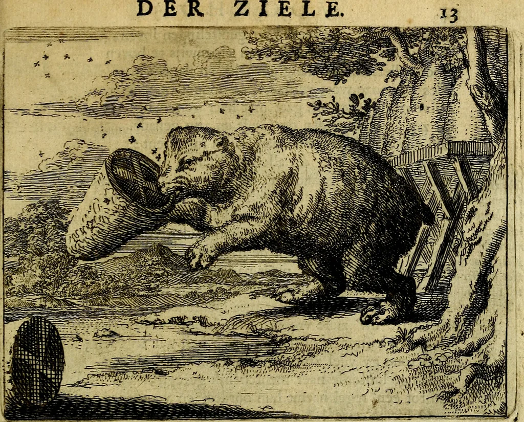 An illustration from Het voorhof der ziele, behangen met leerzaeme prenten en zinnebeelden, 1668, leaf 32